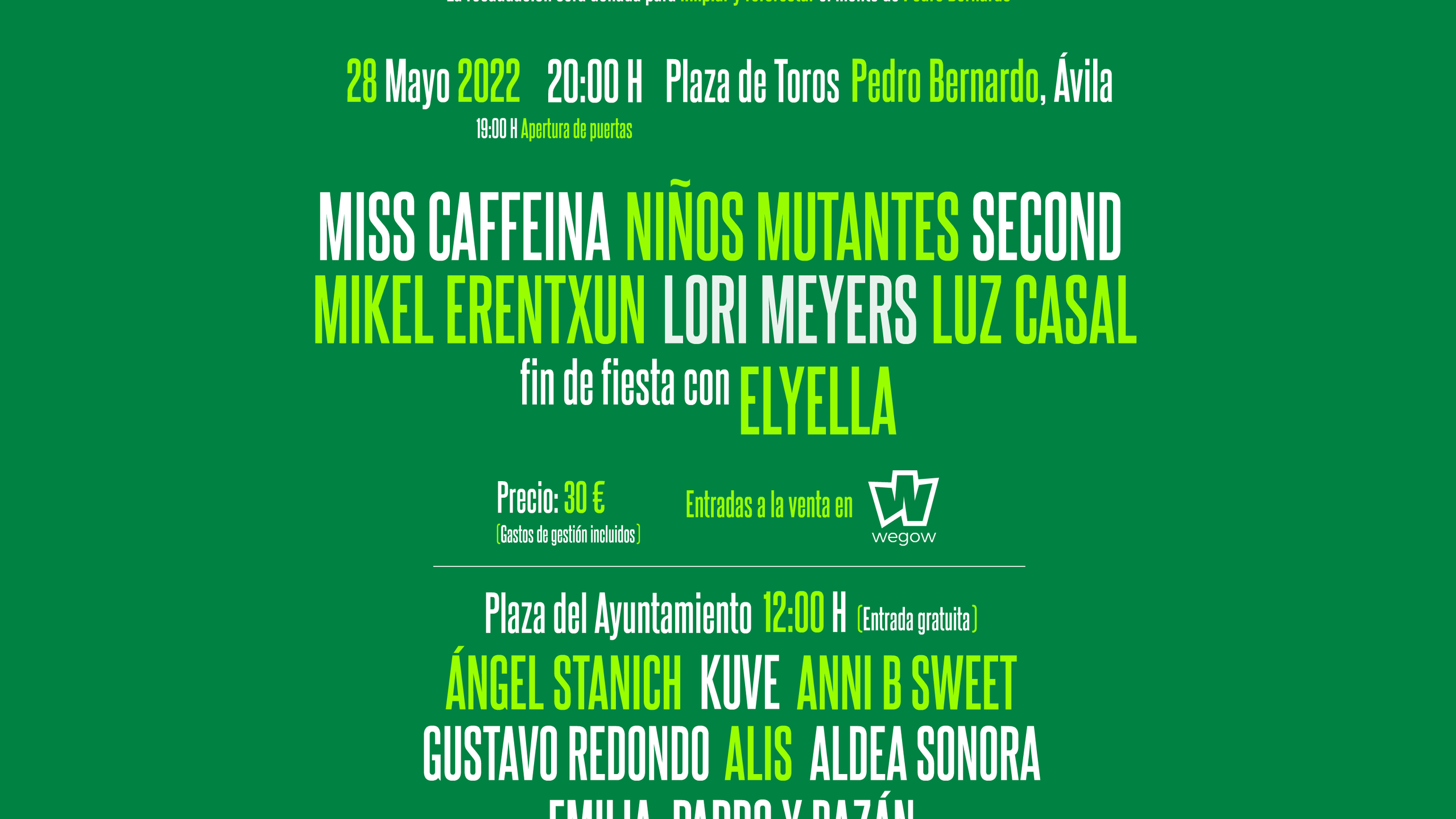 Concierto Benefico Pedro Bernardo Siempre Verde Entradas Cartel Grupos De Concierto Benefico Pedro Bernardo Siempre Verde Wegow Espana