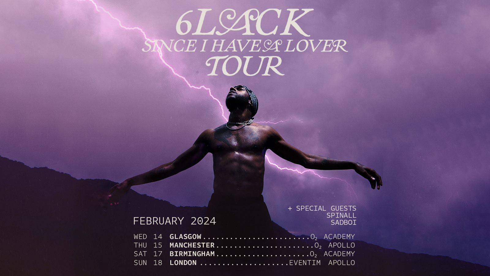 Fotografía promocional de Concierto de 6lack en Manchester