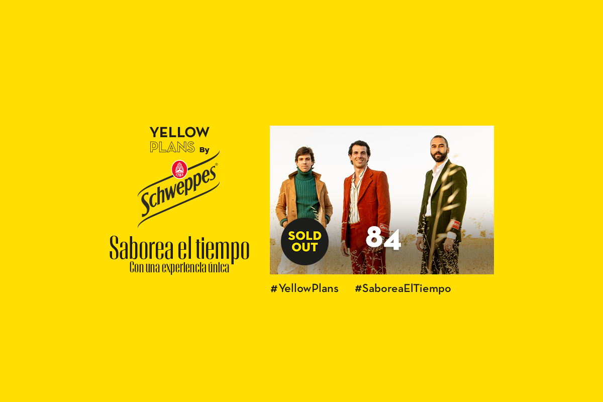 Fotografía promocional de Concierto de 84 en Yellow Plans by Schweppes