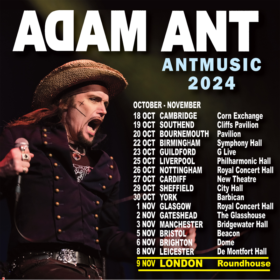 Fotografía promocional de Concierto de Adam Ant en Liverpool