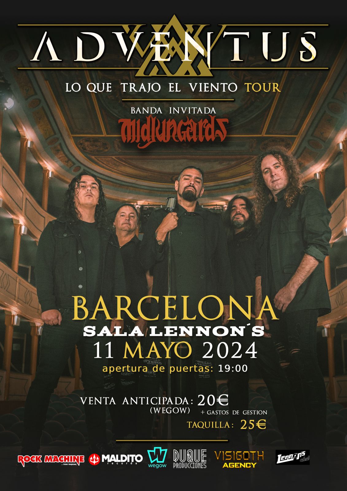 Promotional photograph of Concierto de Adventus + Midjungards en L'Hospitalet de Llobregat.