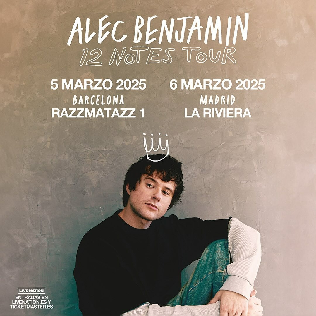 Fotografía promocional de Concierto de Alec Benjamin en Barcelona