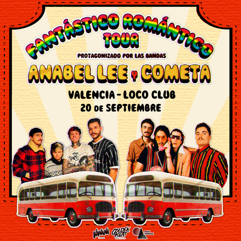 Fotografía promocional de Concierto de ANABEL LEE y COMETA en Valencia