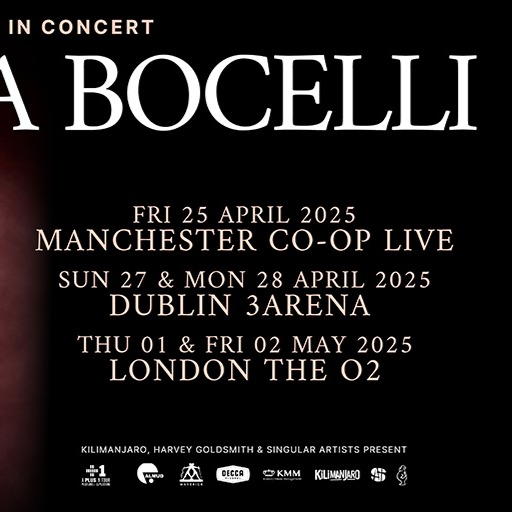 Promofoto von Concierto de Andrea Bocelli en Dublin.
