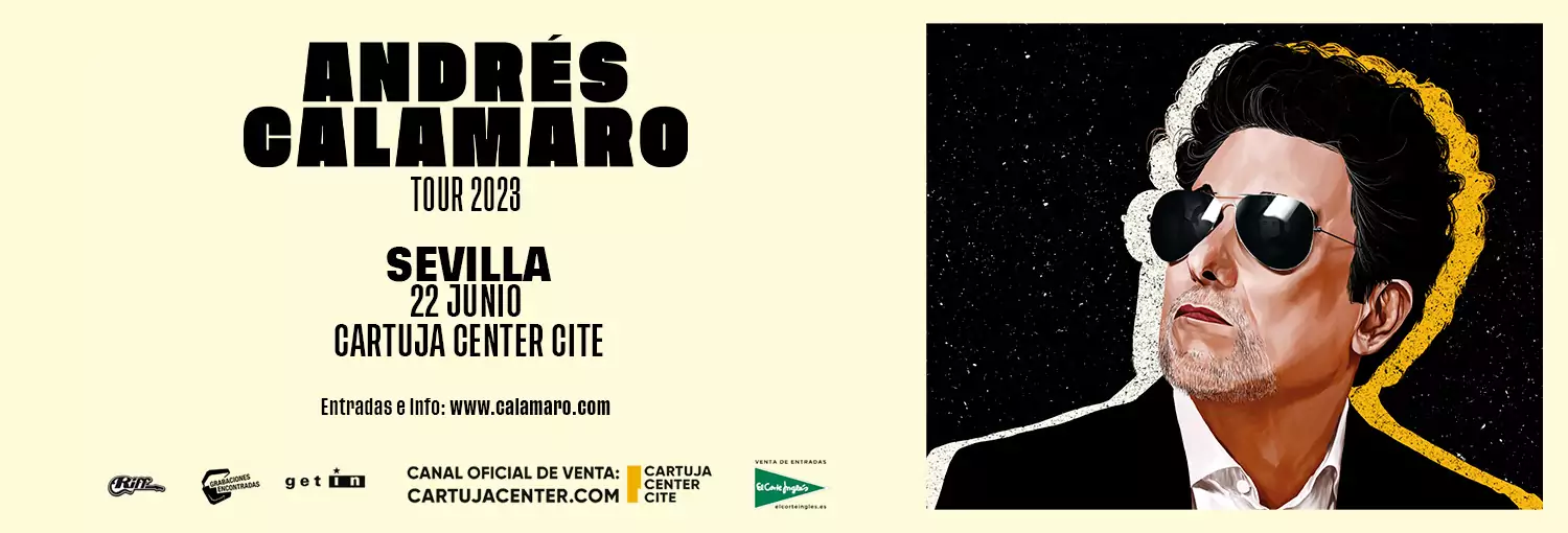 Promofoto von Concierto de Andrés Calamaro en Sevilla | Tour 2023.