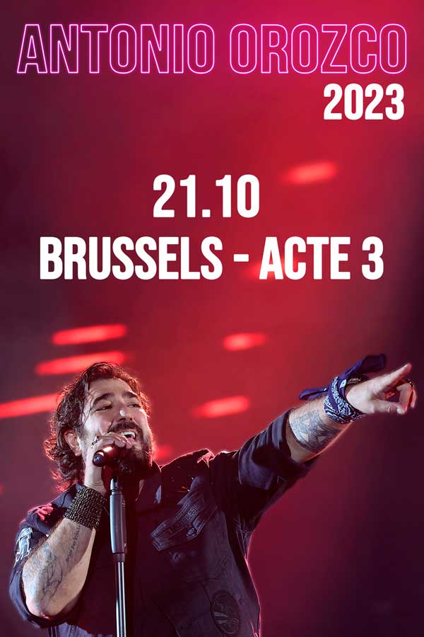 Fotografía promocional de Concierto de Antonio Orozco en Bruselas