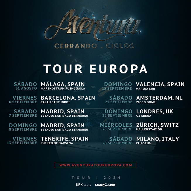 Fotografía promocional de Concierto de Aventura en Málaga