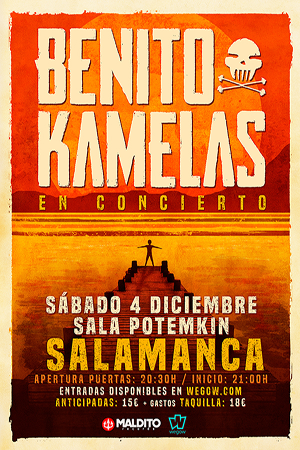 Fotografía promocional de Concierto de Benito Kamelas en Sala Potemkim - Salamanca