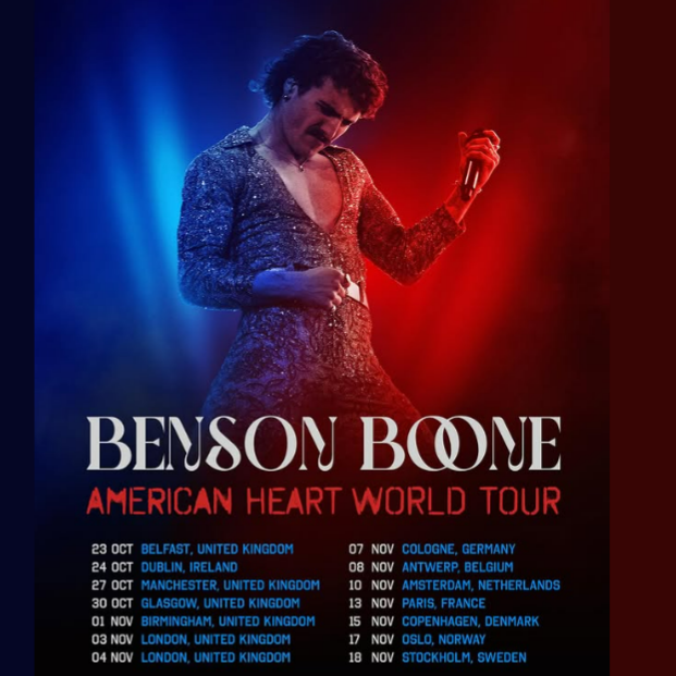 Promotional photograph of Concierto de Benson Boone en Amsterdam.