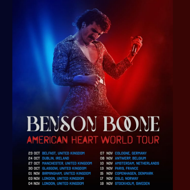 Fotografía promocional de Concierto de Benson Boone en Birmingham