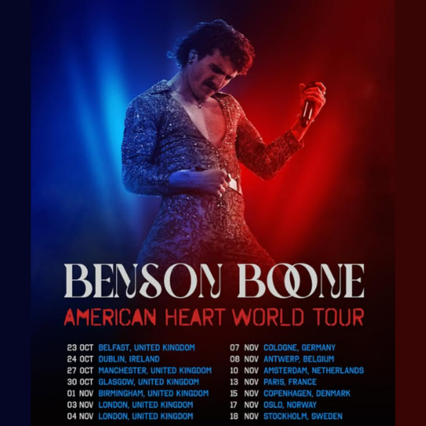 Promotional photograph of Concierto de Benson Boone en Fornebu.