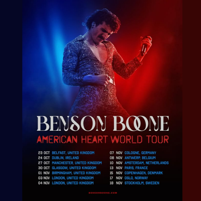 Fotografía promocional de Concierto de Benson Boone en Johanneshov