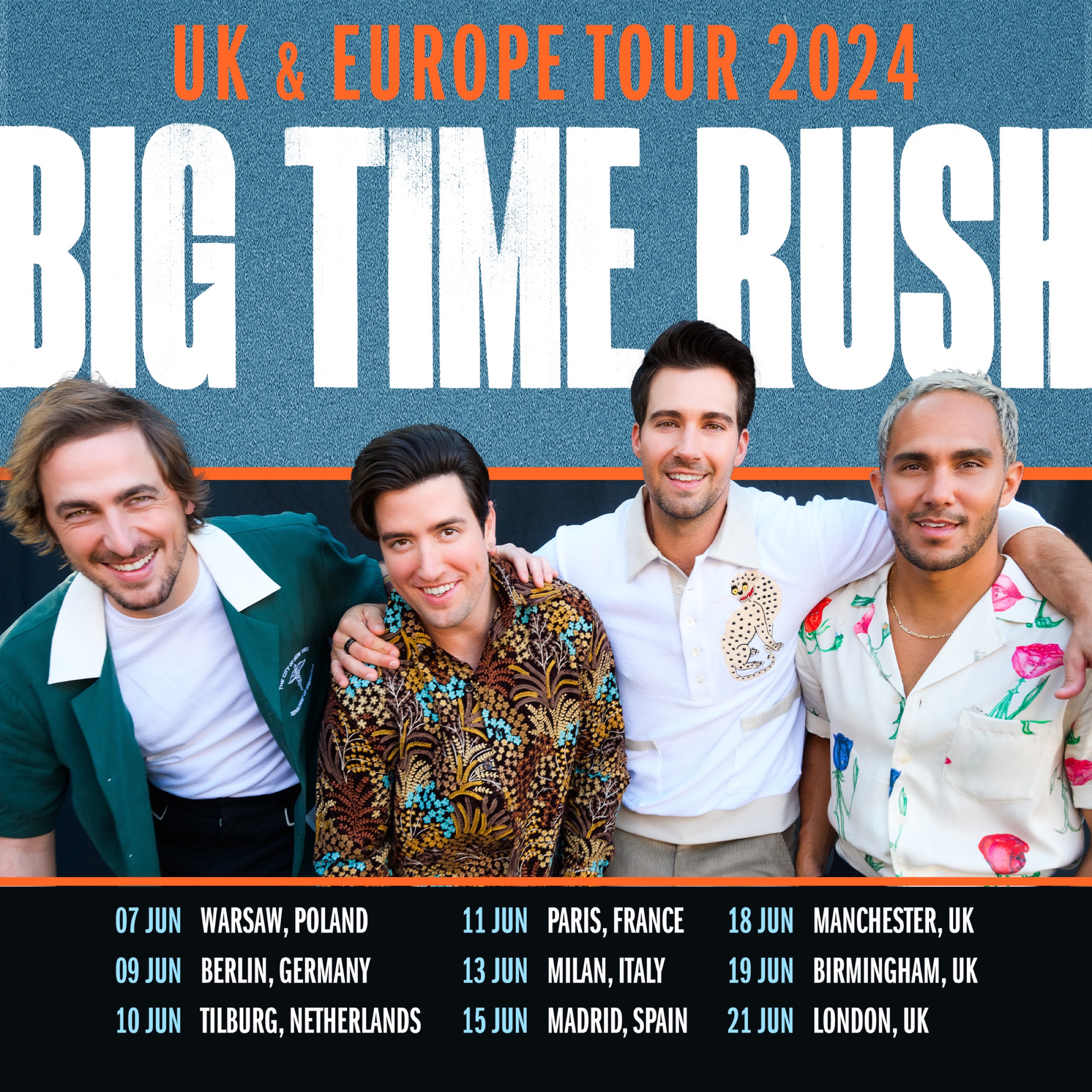 Photographie promotionnelle de Concierto de Big Time Rush en París.