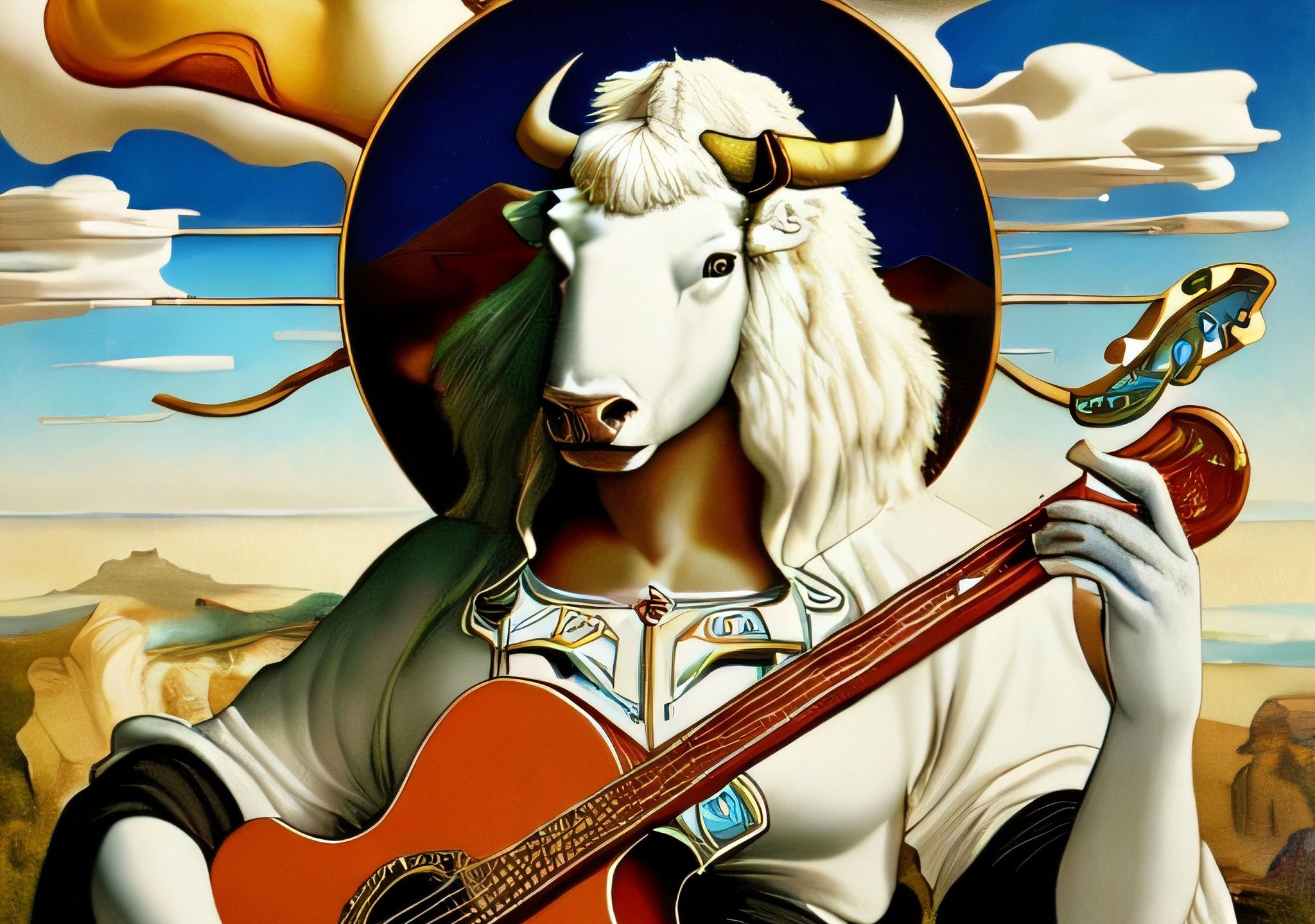 Promotional photograph of Bisonte Blanco + Inés de Lis.