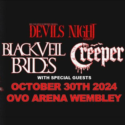 Promotional photograph of Concierto de Black Veil Brides + Creeper en Londres.