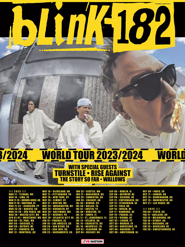 Fotografía promocional de Concierto de Blink-182 en Ciudad de Mexico | World Tour 2023