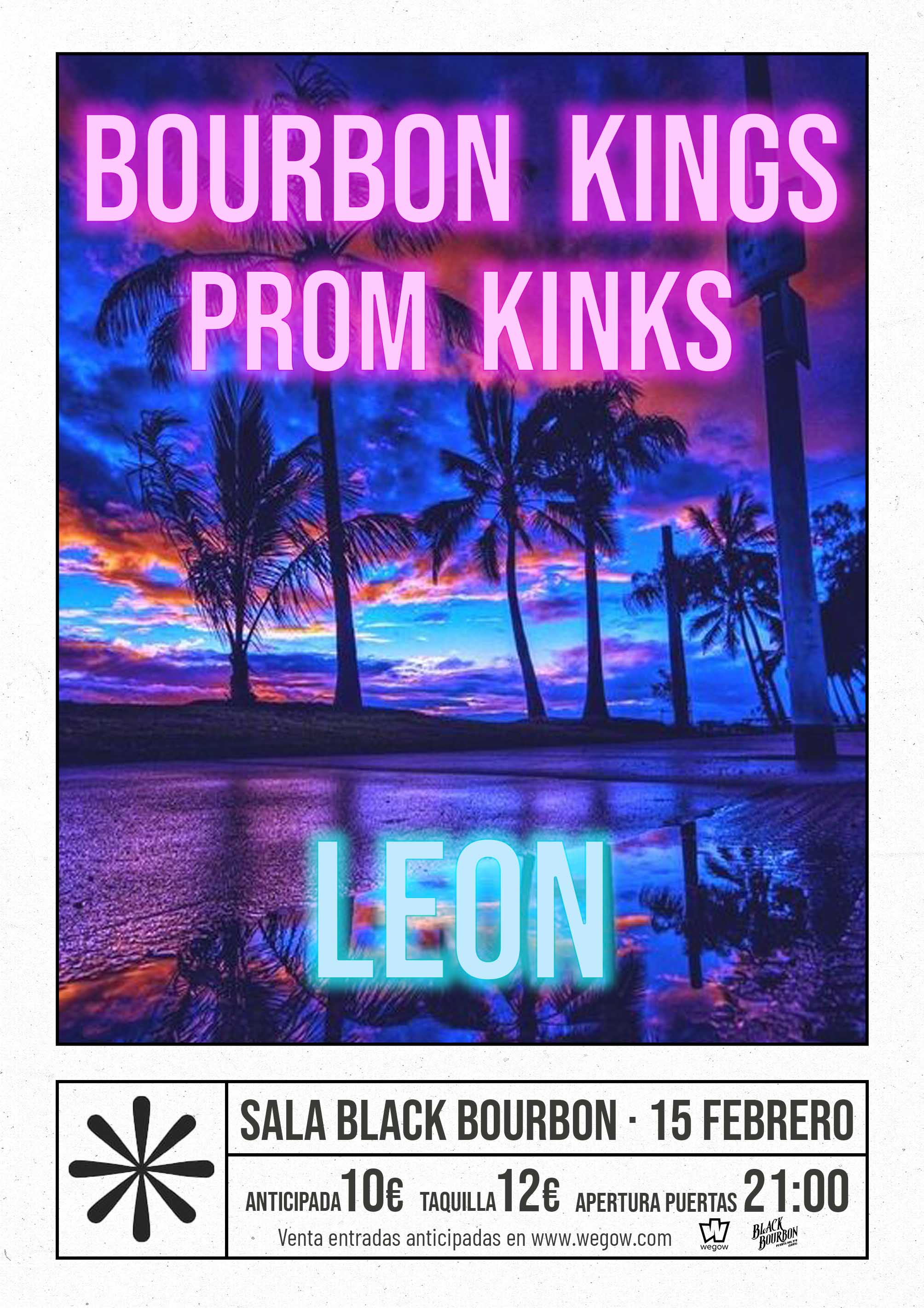 Fotografía promocional de Concierto de Bourbon Kings y Prom Kinks en León