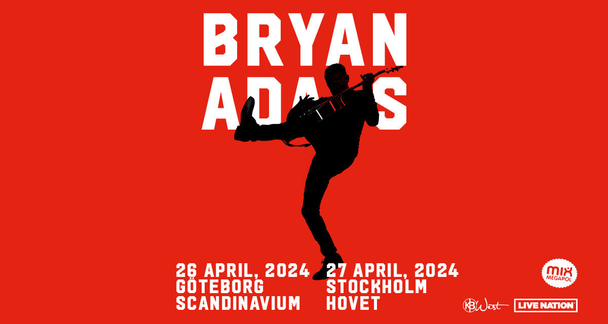 Promotional photograph of Concierto de Bryan Adams en Gotemburgo.