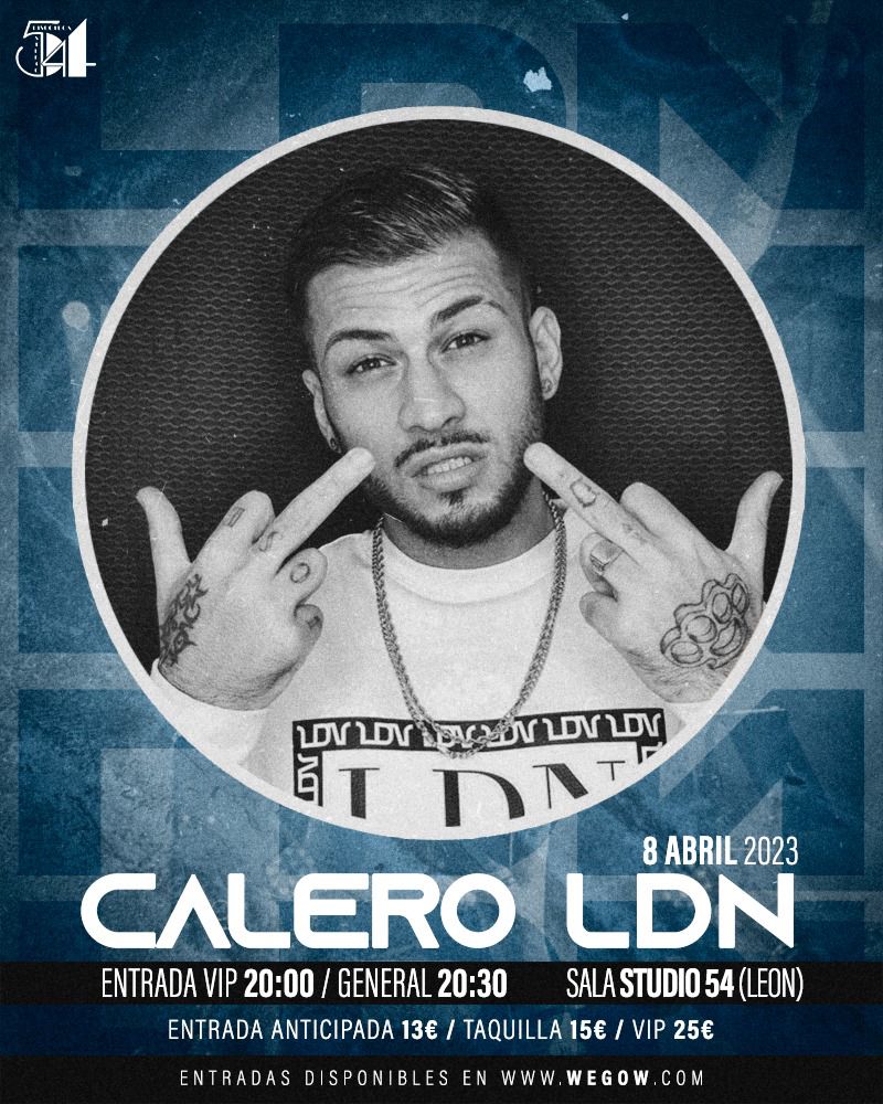 Fotografía promocional de concierto de Calero LDN