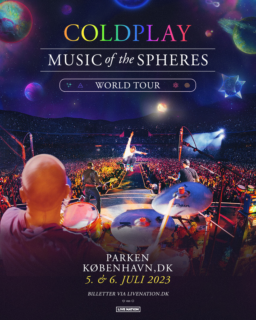 Fotografia promozionale di Concierto de Coldplay en Copenhagen | Music of The Spheres.