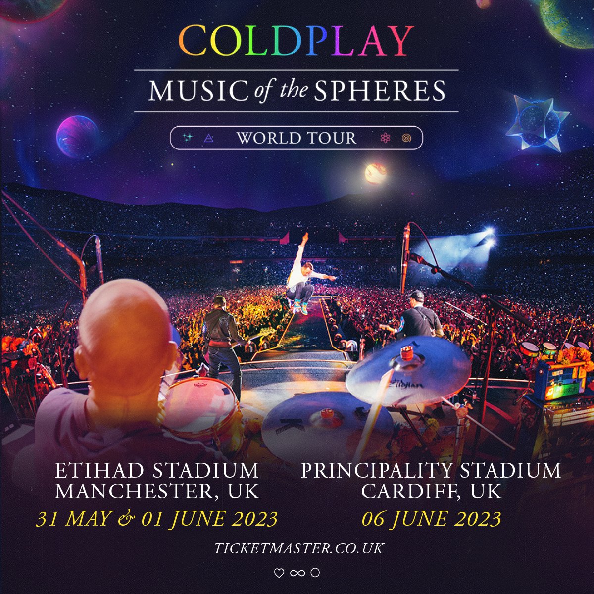 Fotografía promocional de Concierto de Coldplay en Manchester | Music of The Spheres