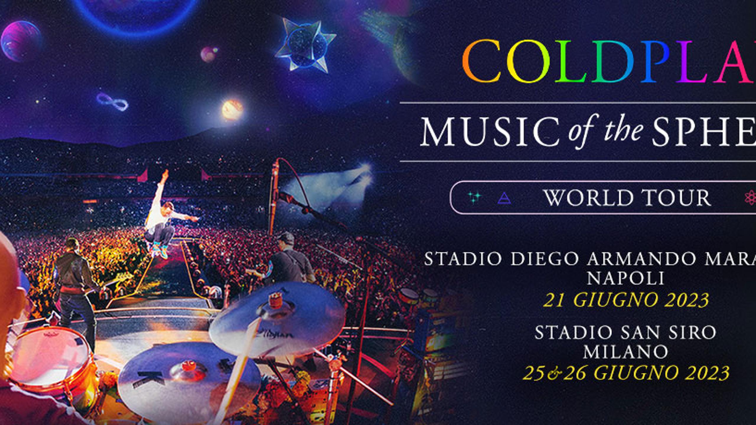 Coldplay Concert Tickets For Stadio Diego Armando Maradona Naples 