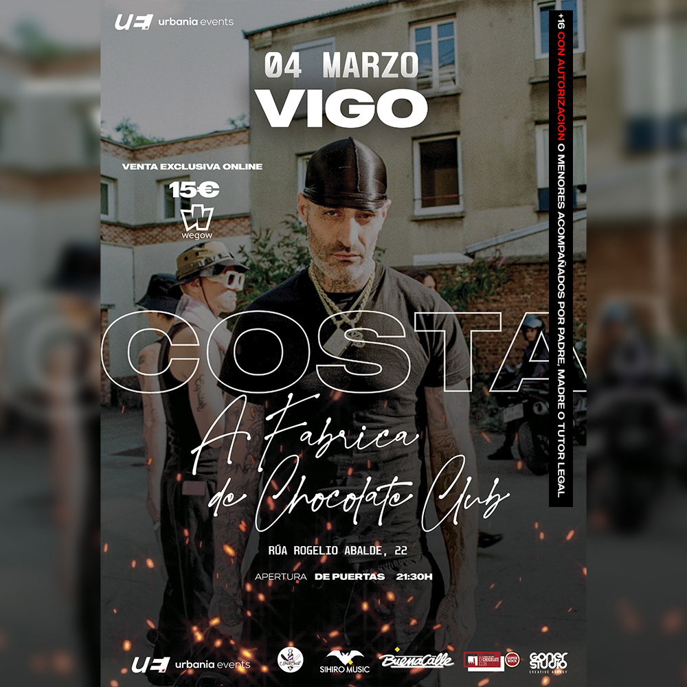 Fotografía promocional de Concierto de Costa en Vigo