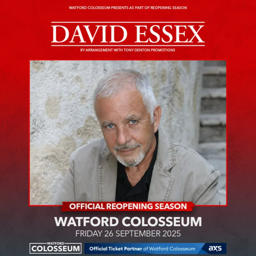 Fotografía promocional de Concierto de David Essex en Watford