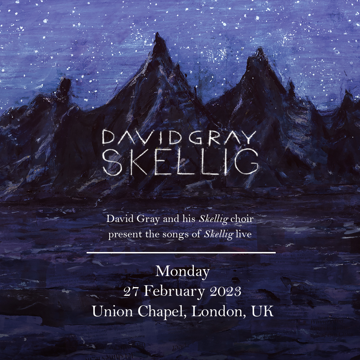 Promofoto von Concierto de David Gray en Londres.