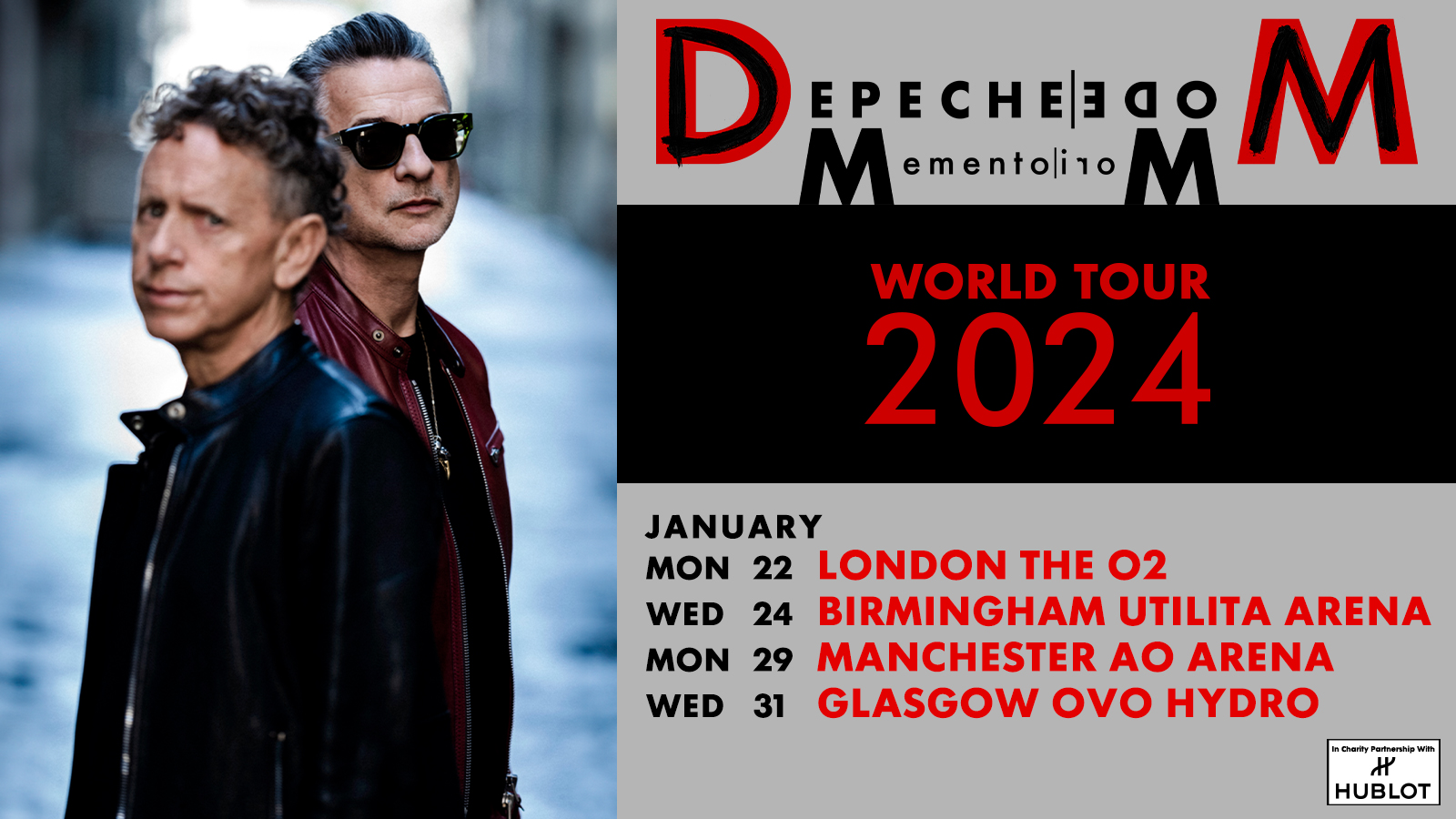 Promotional photograph of Concierto de Depeche Mode en Londres.