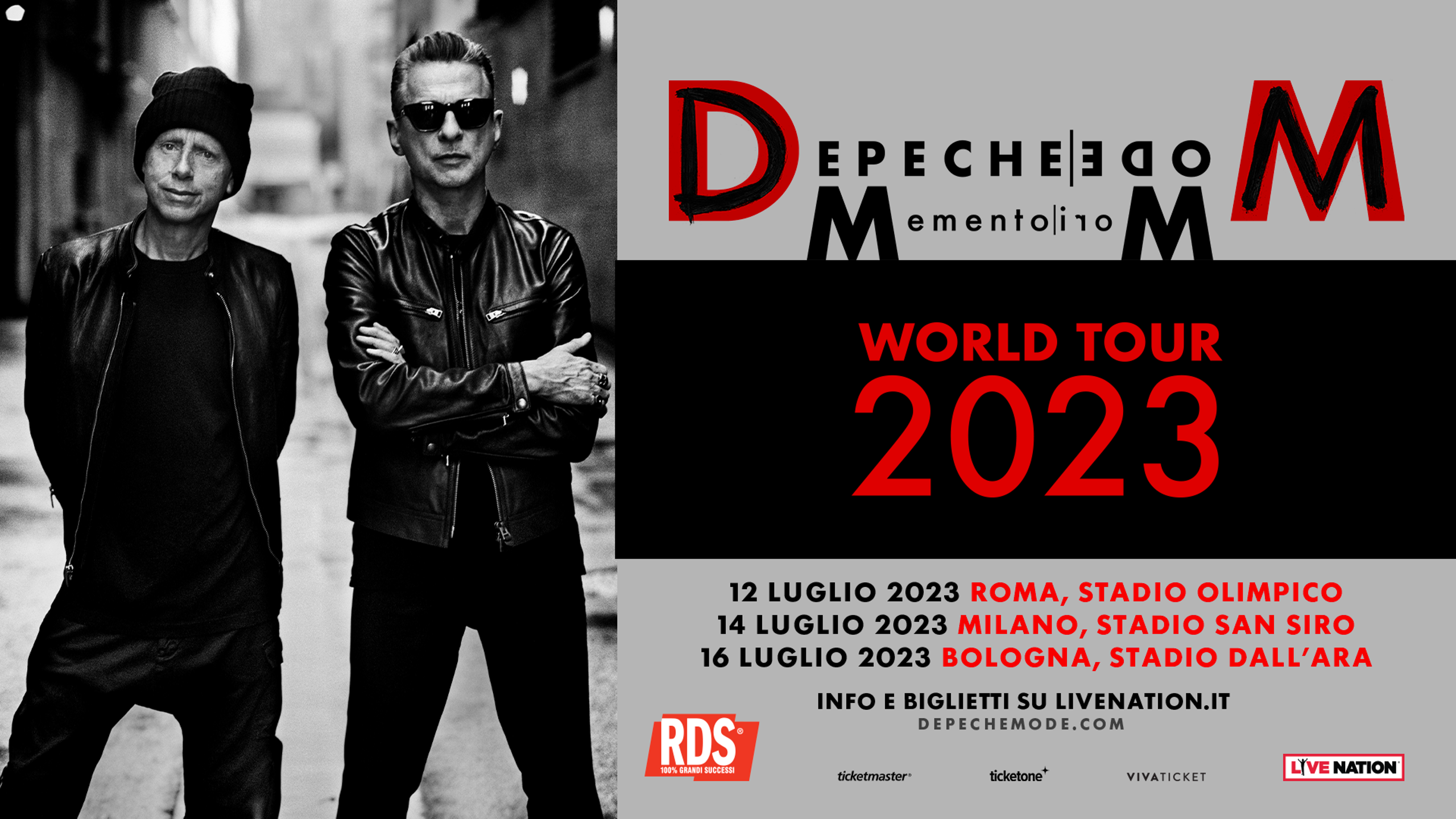Depeche Mode concert tickets for San Siro, Milan Friday, 14 July 2023