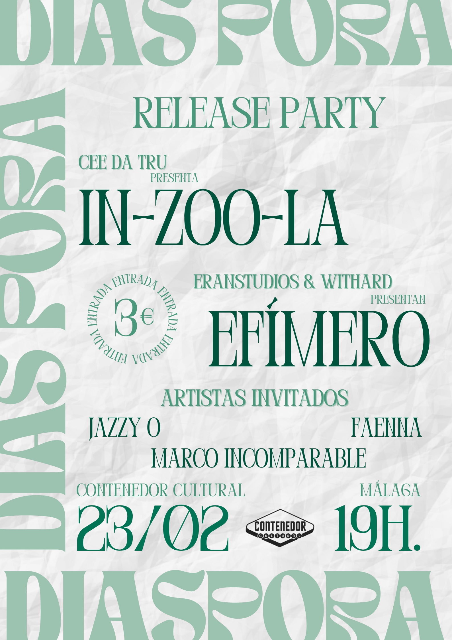 Fotografía promocional de CONCIERTO de DIASPORA en el Contenedor Cultural