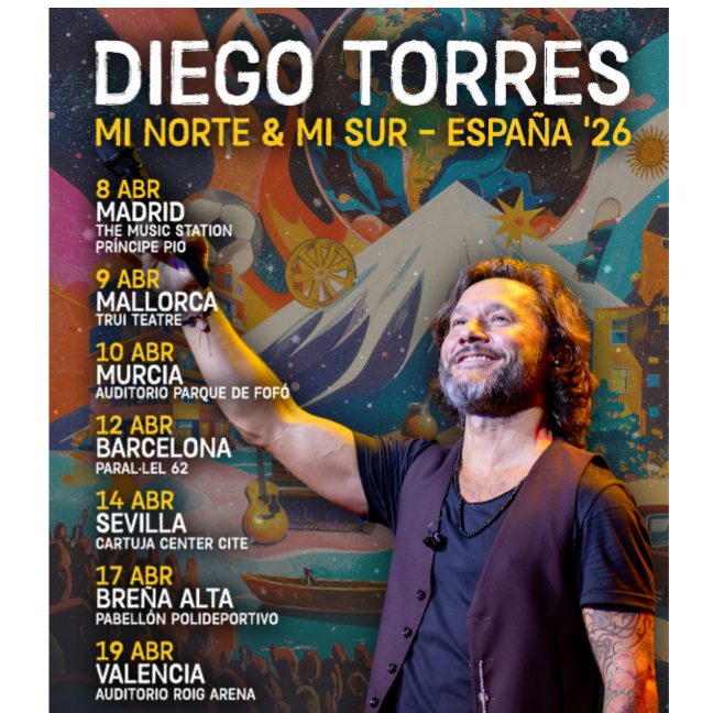 Fotografía promocional de Concierto de Diego Torres en Barcelona
