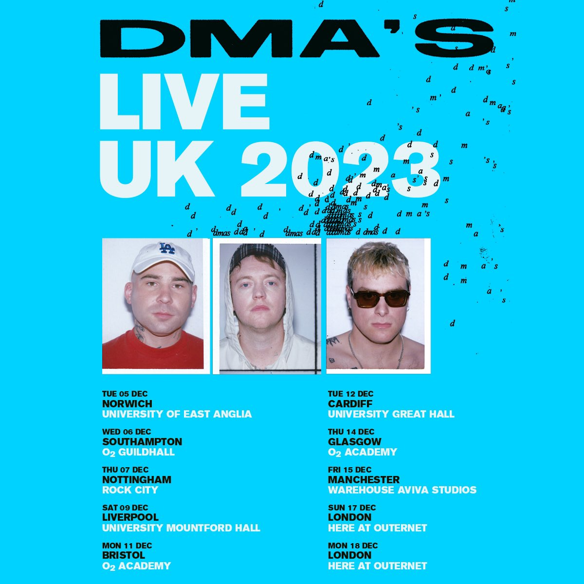 Promofoto von Concierto de DMA's en Glasgow.