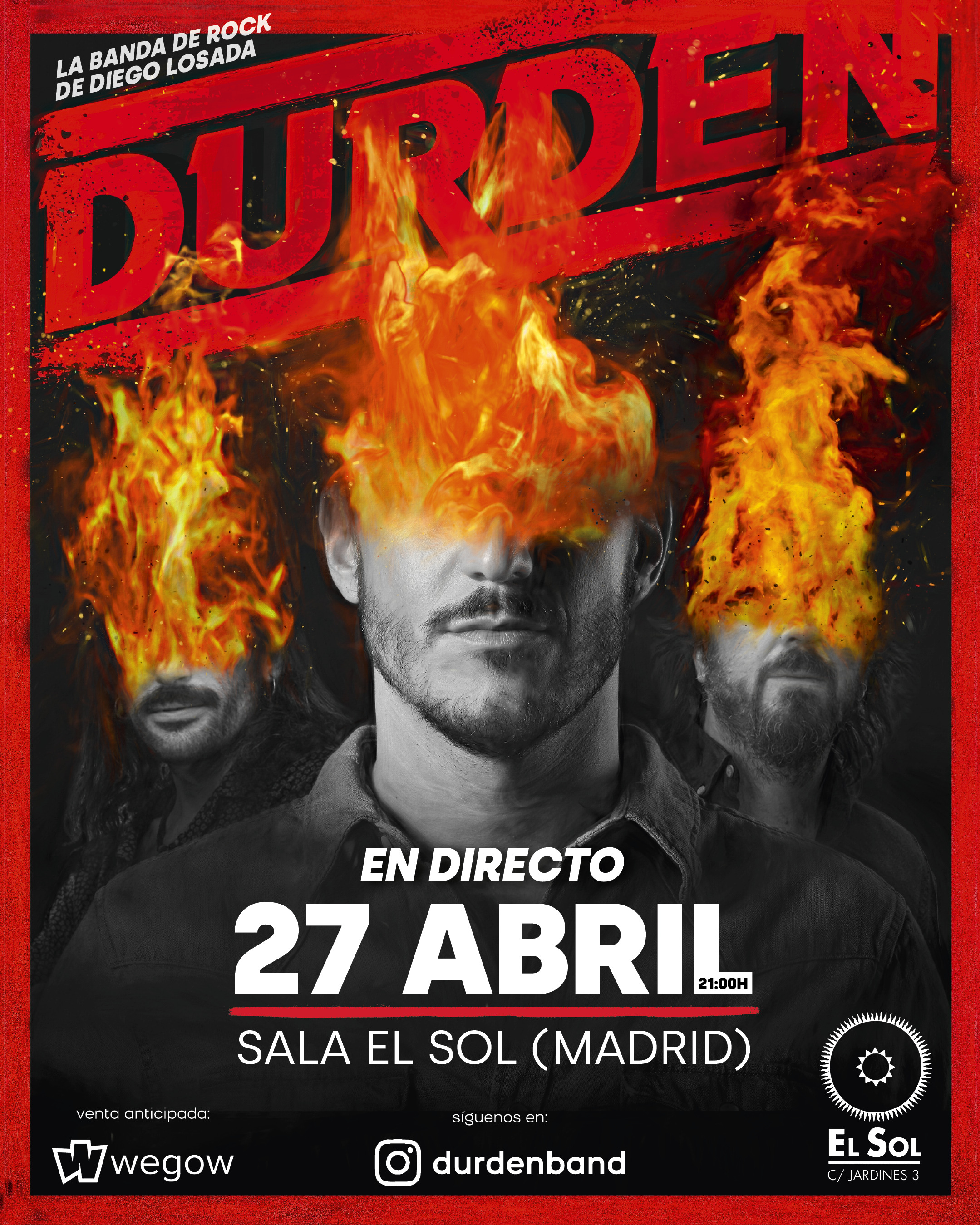 Fotografía promocional de Concierto de DURDEN en Madrid