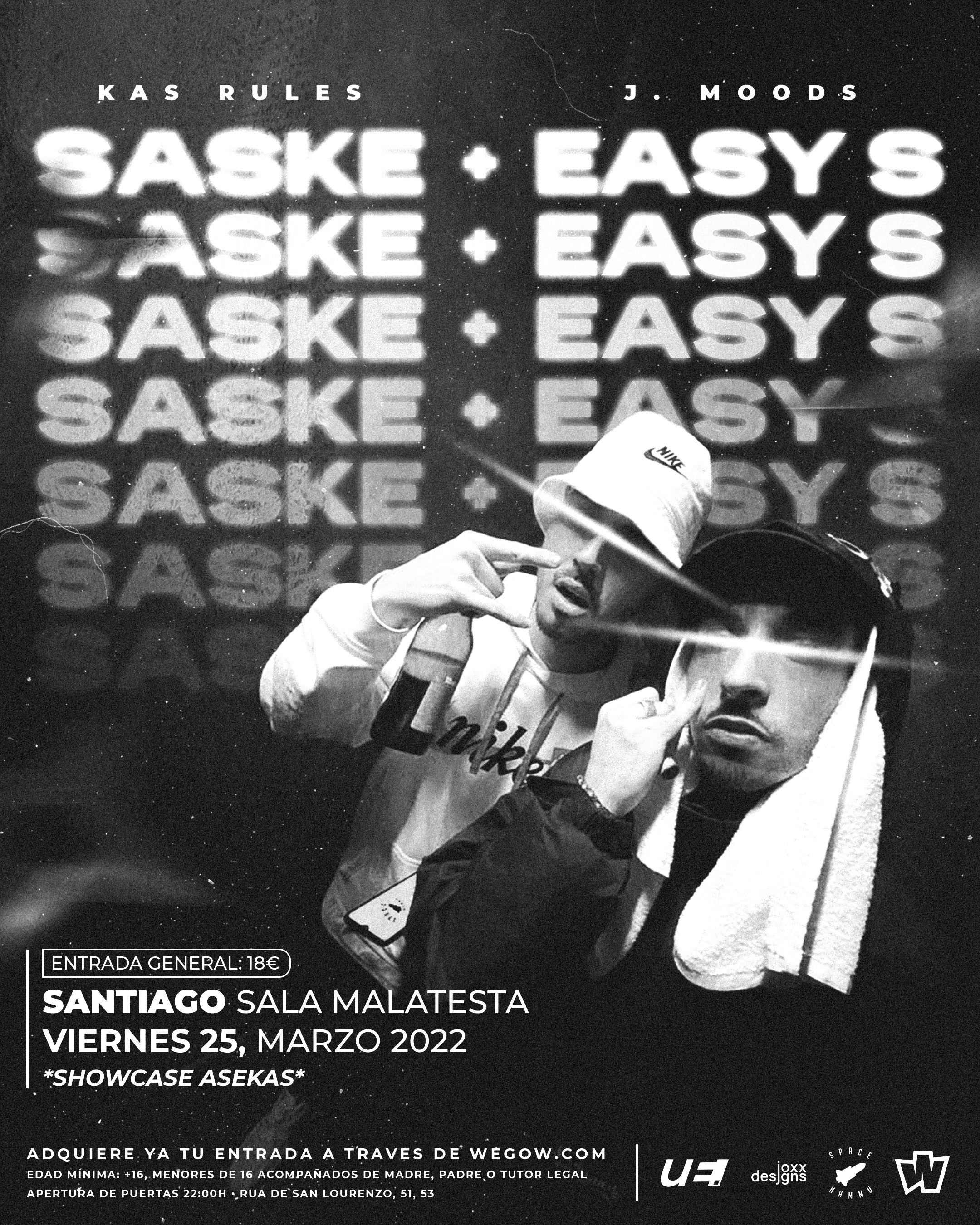 Fotografía promocional de Concierto de Easy S y Saske en Santiago de Compostela
