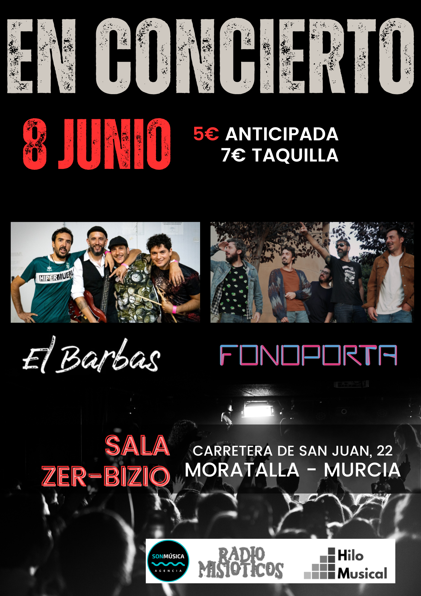 Fotografía promocional de Concierto de El Barbas + Fonoporta en Moratalla (Murcia)