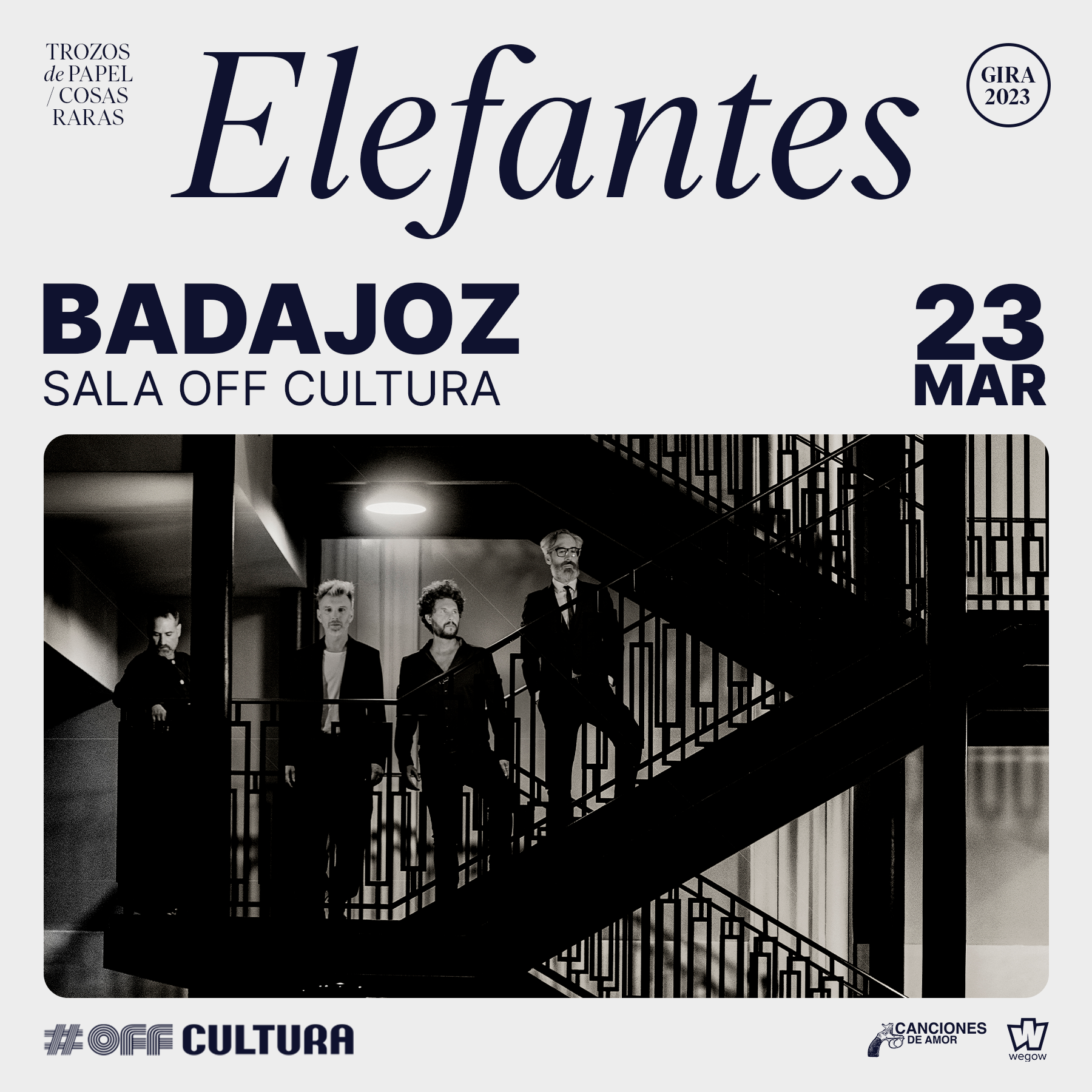 Fotografía promocional de Concierto de Elefantes en Badajoz