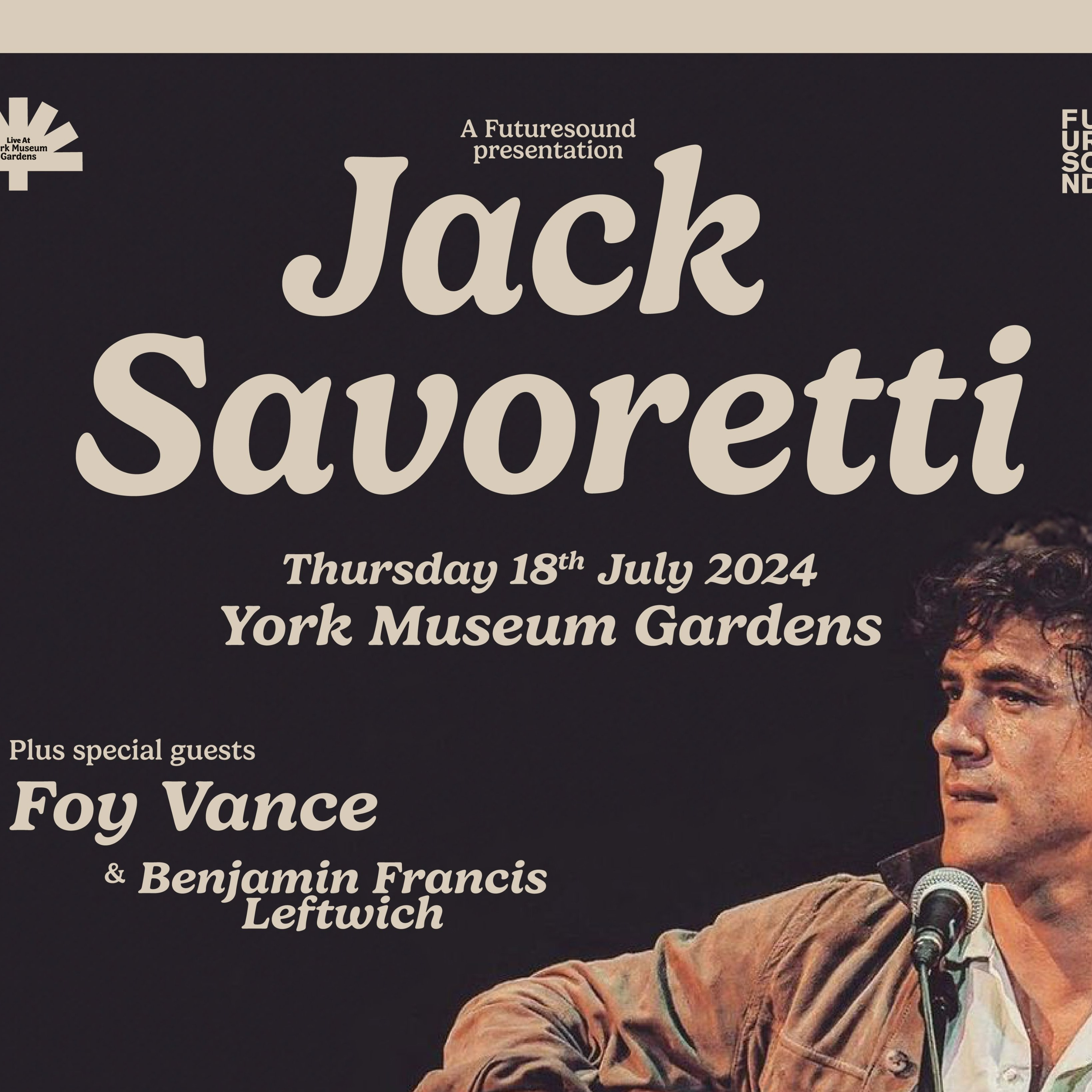 Promofoto von Concierto de Jack Savoretti en York.