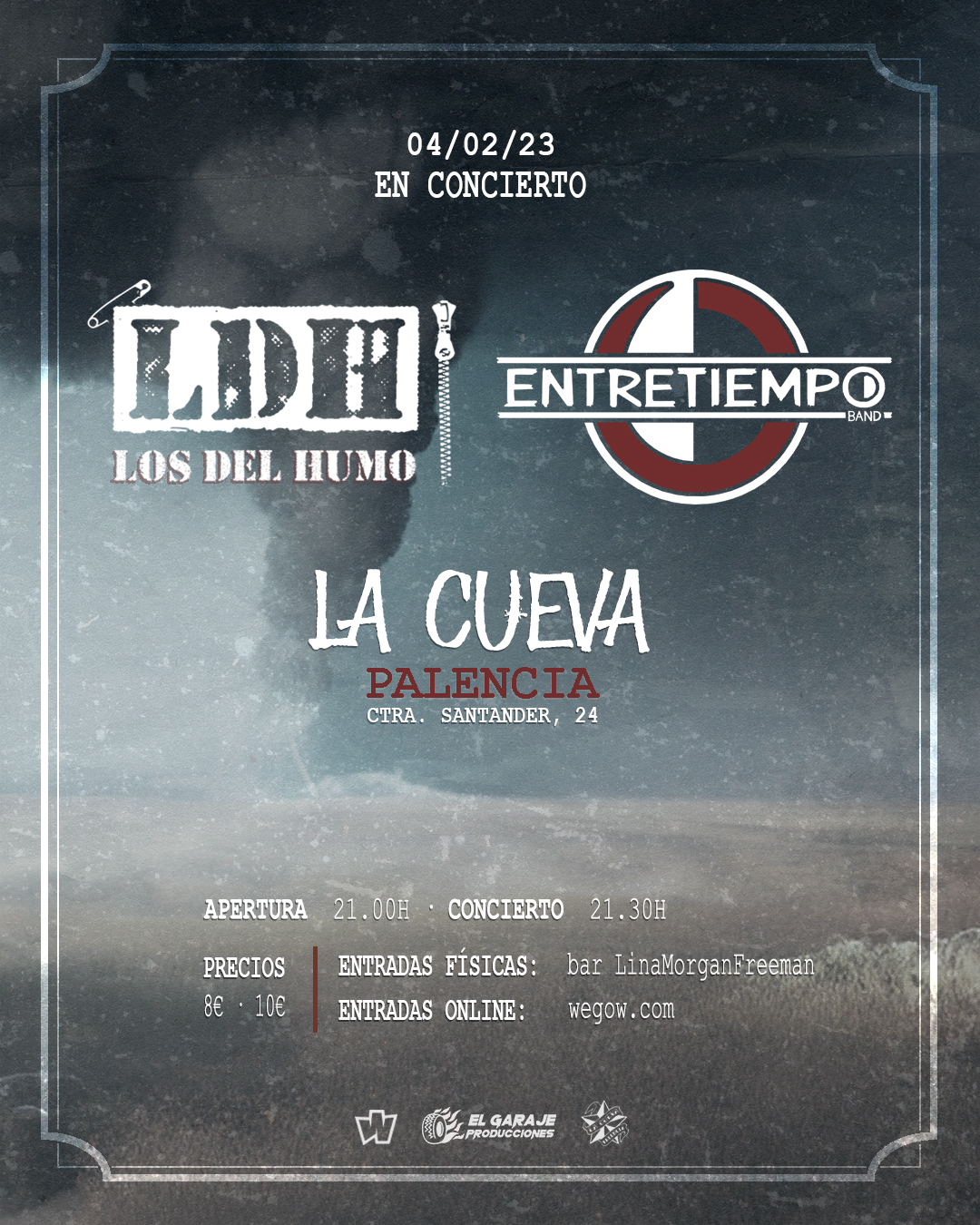 Fotografía promocional de Concierto de ENTRETIEMPO + LOS DEL HUMO en Palencia