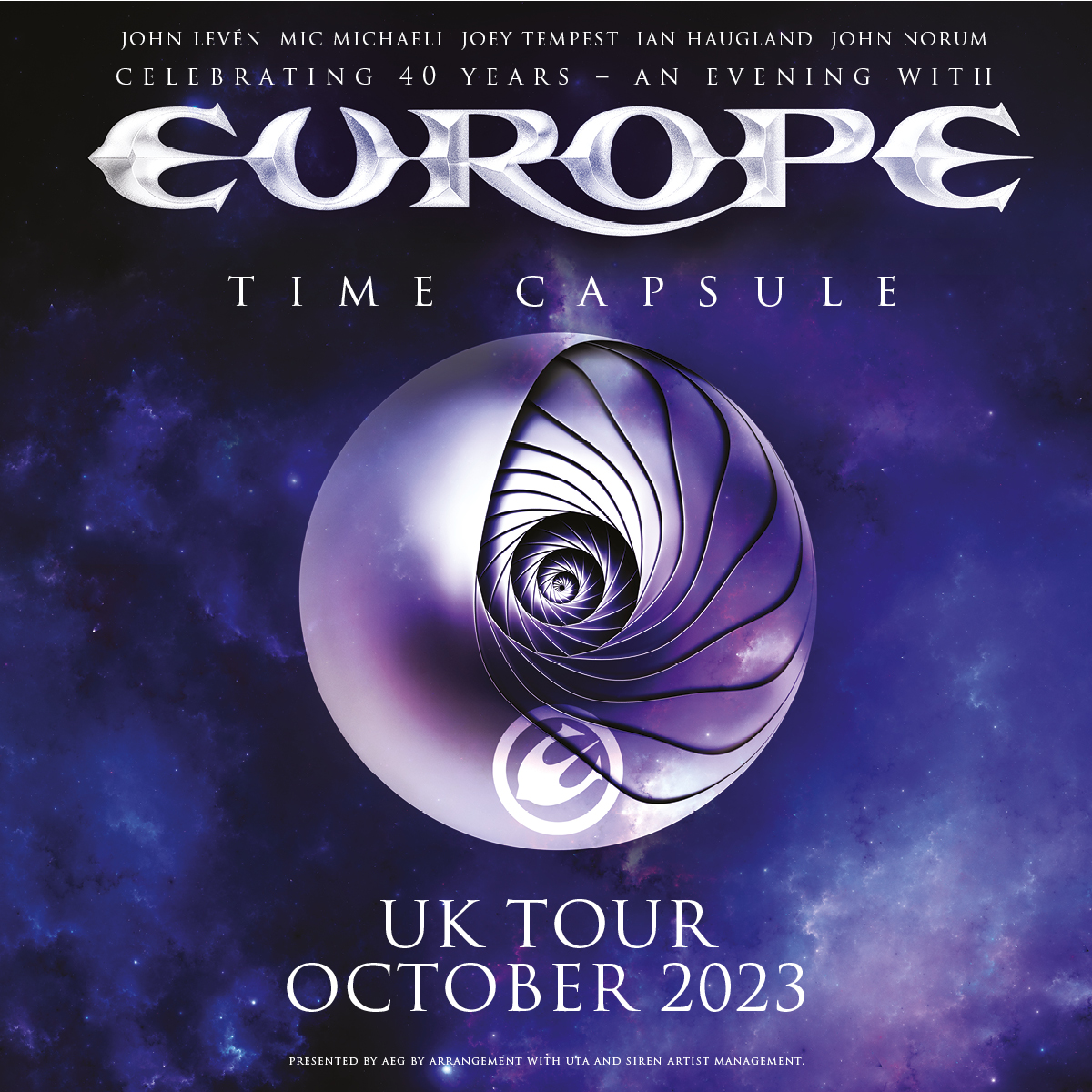 Fotografía promocional de Concierto de Europe en Gateshead | 40th Anniversary Tour