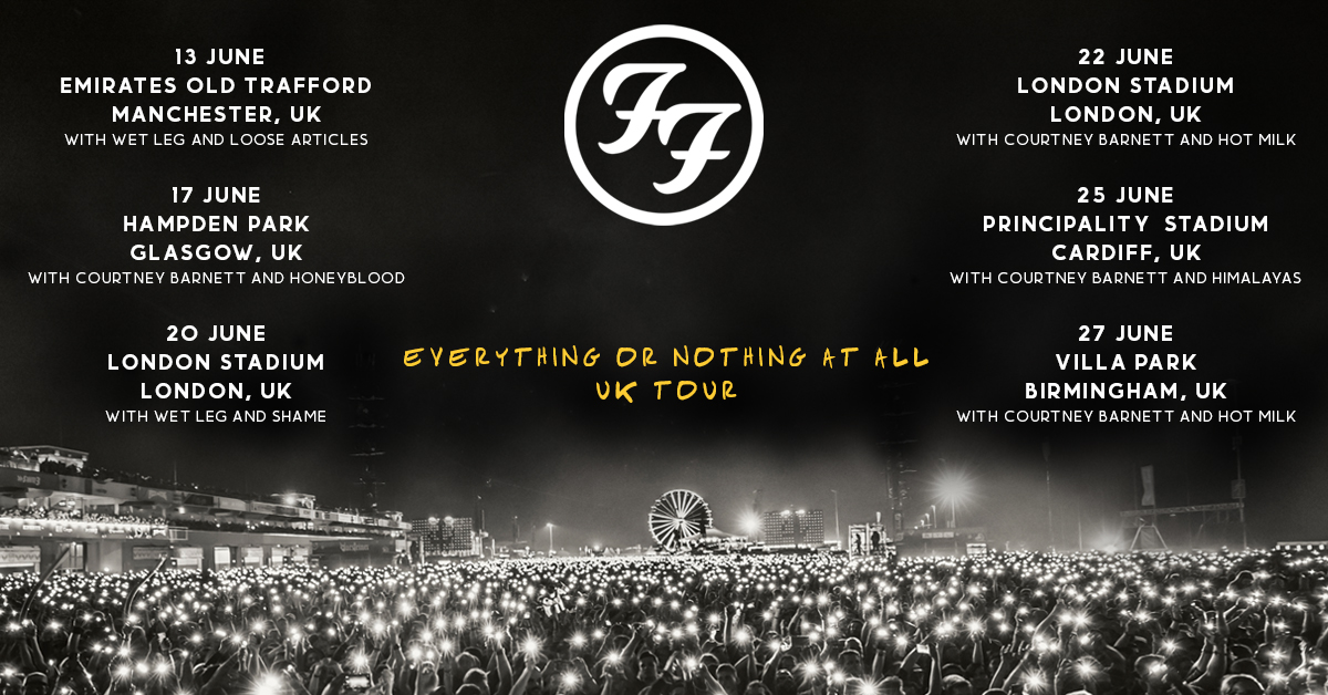 Promofoto von Concierto de Foo Fighters en Londres | Everything or Nothing at All UK Tour.
