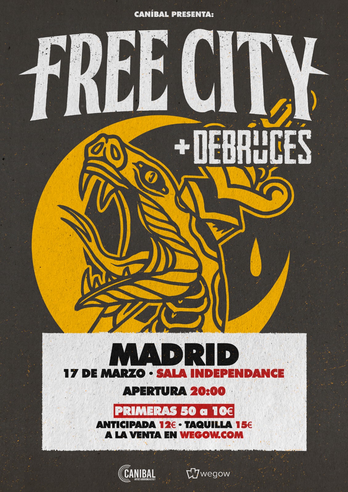 Fotografía promocional de Concierto de Free City + Debruces en Madrid