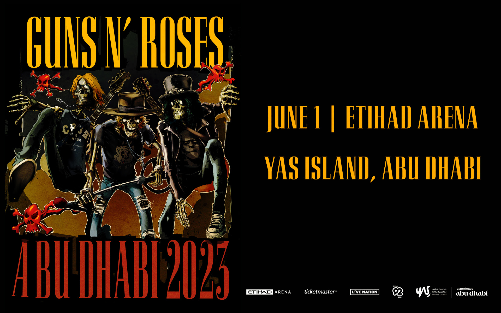 Promofoto von Concierto de Guns N' Roses en Abu Dhabi.