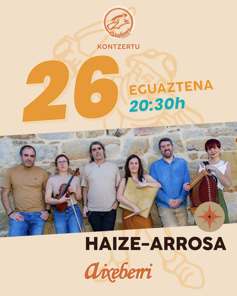 Fotografía promocional de Concierto de HAIZE-ARROSA