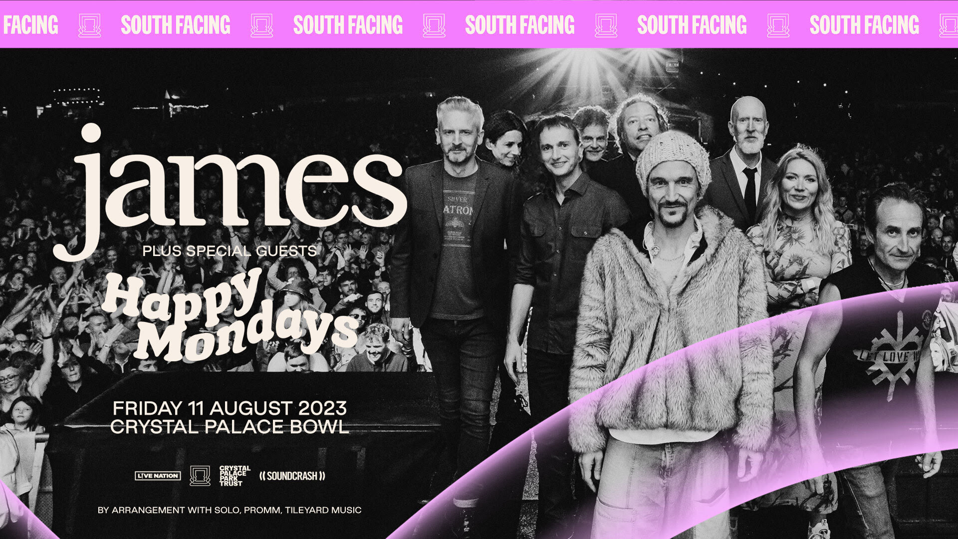 Fotografía promocional de Concierto de Happy Mondays + James en Londres | South Facing Festiva 2023