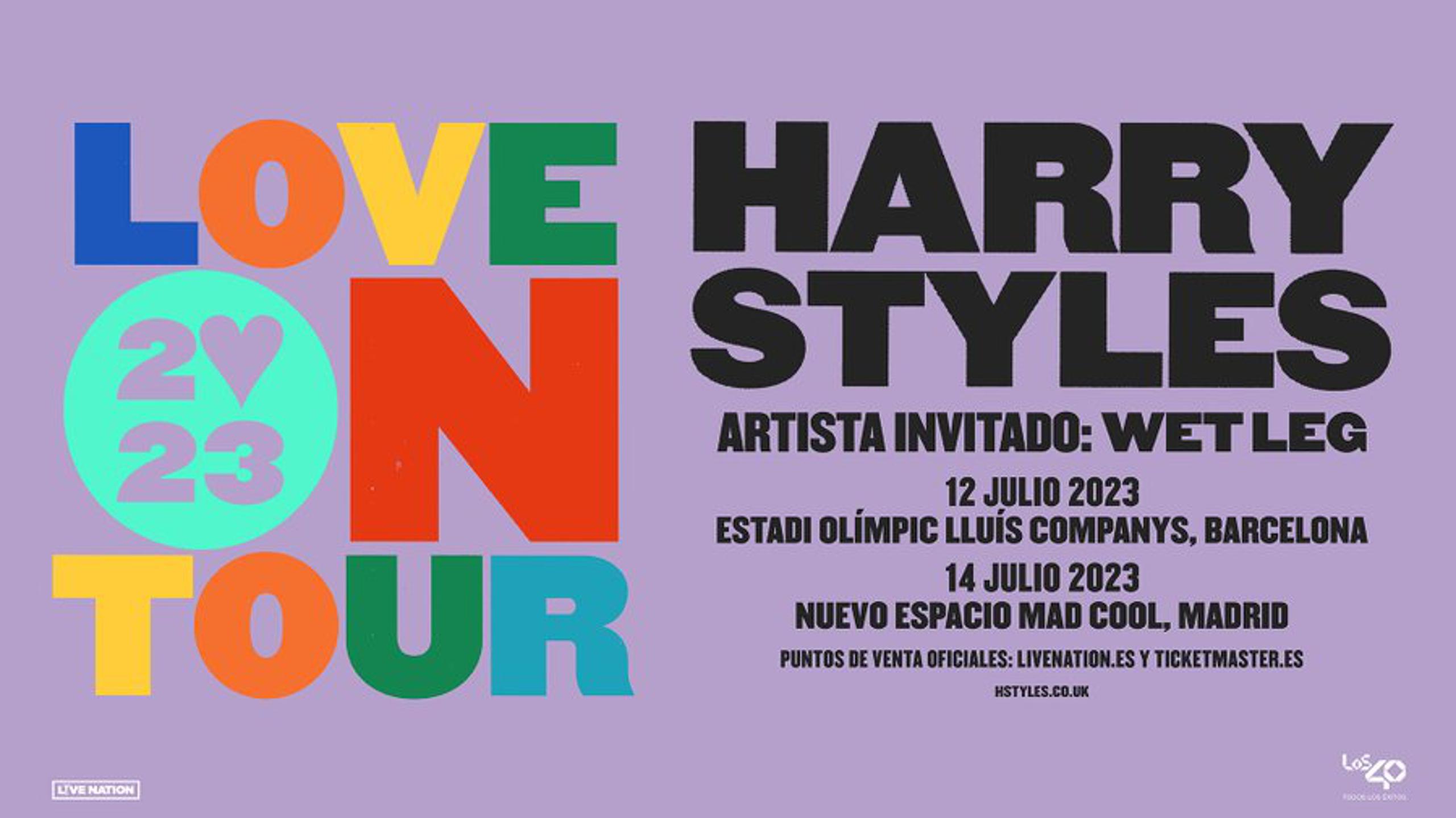 Entradas de conciertos de Harry Styles, Wet Leg en Estadi Olímpic de