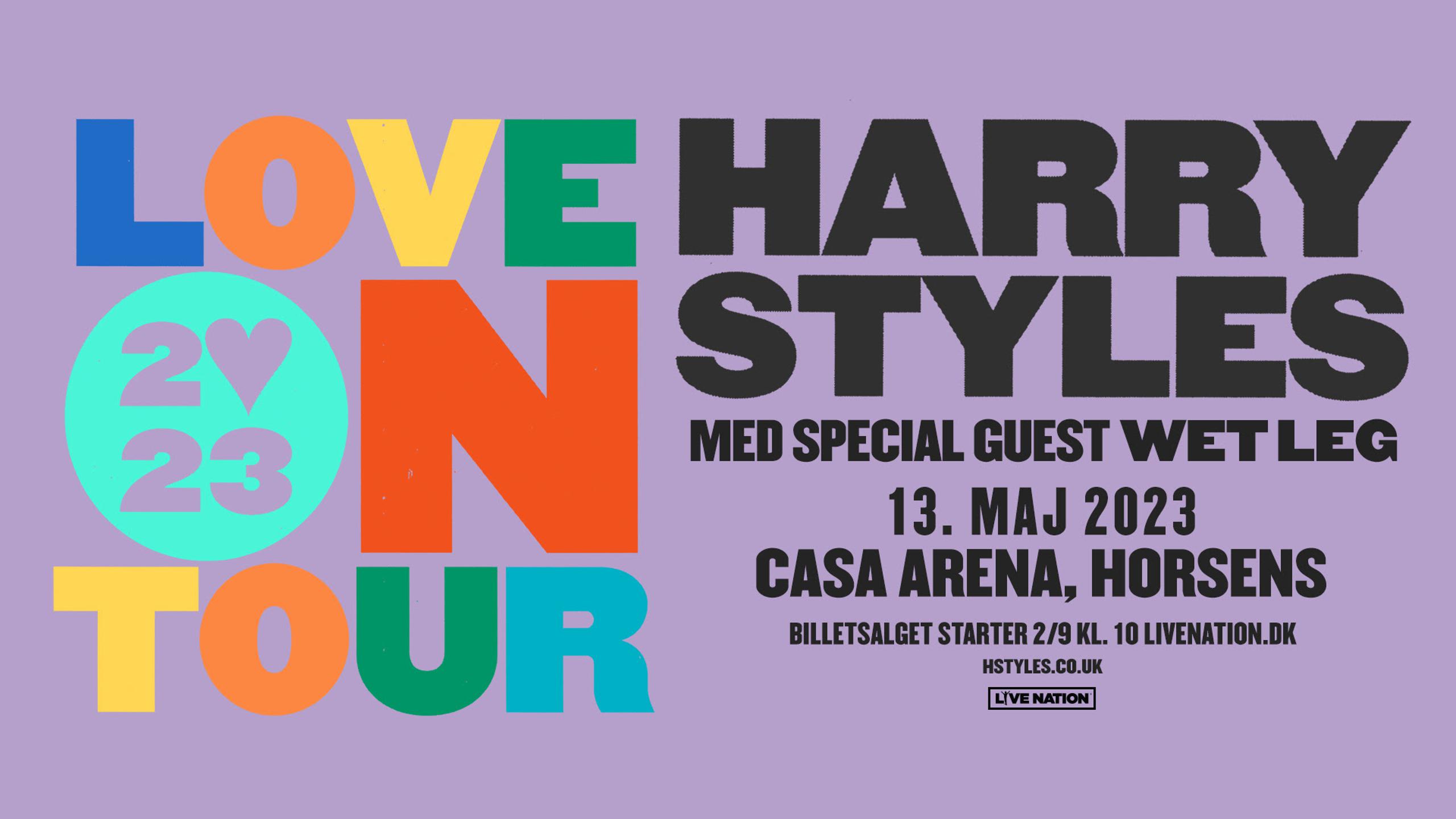 Harry Styles Wet Leg Concert Tickets For Casa Arena Horsens Saturday 