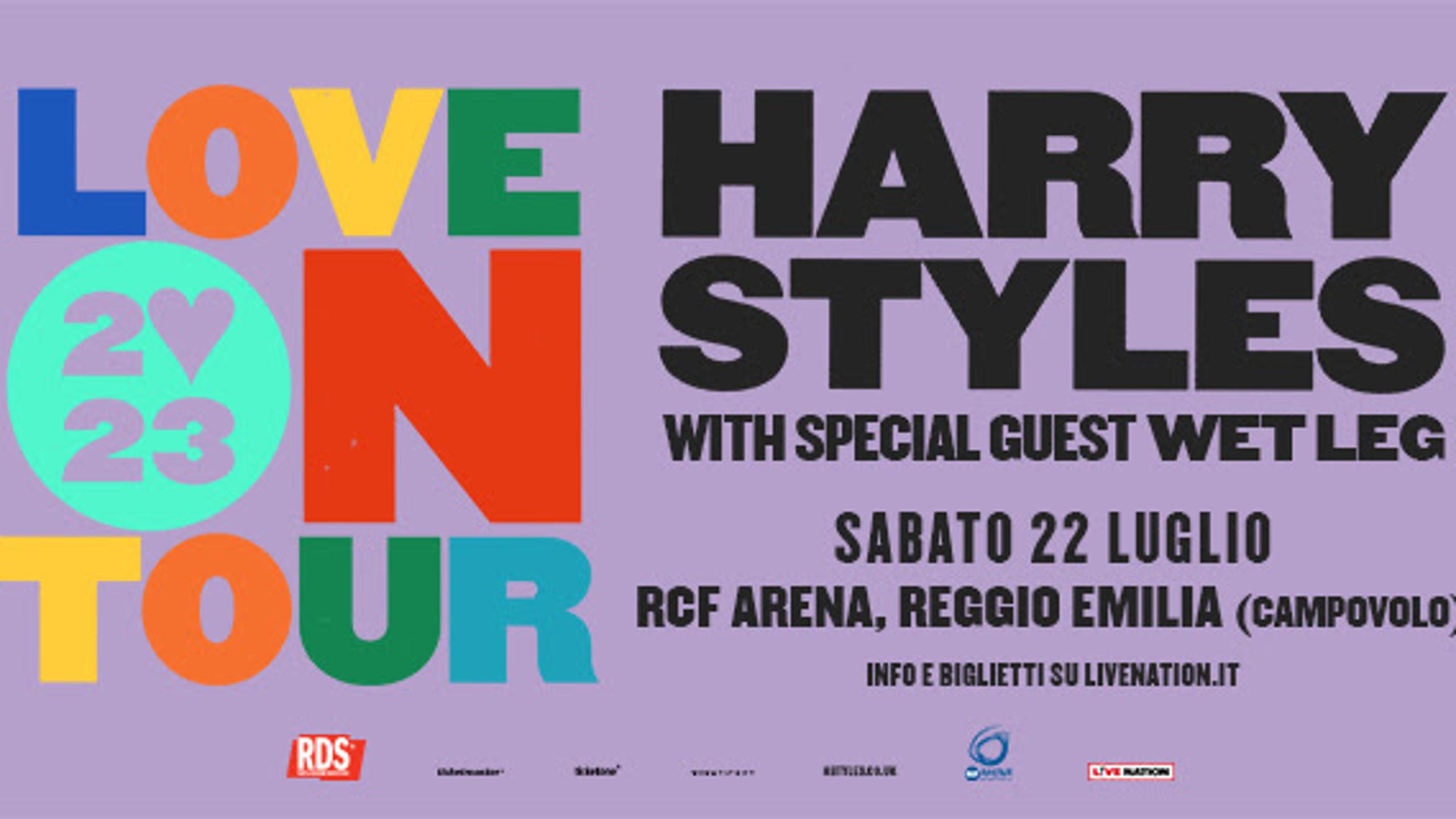 Harry Styles, Wet Leg concert tickets for RCF Arena Campovolo Reggio