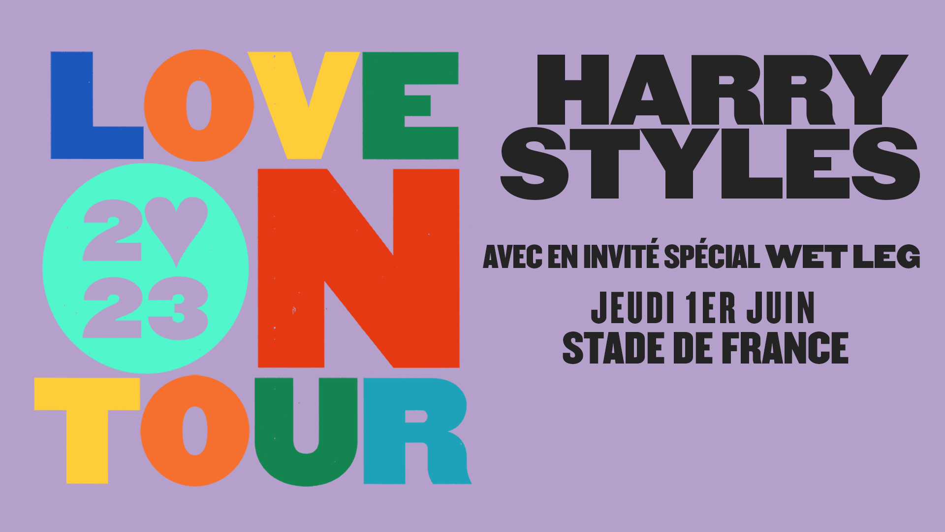 Promotional photograph of Concierto de Harry Styles en Saint-Denis | Love on Tour 2023.